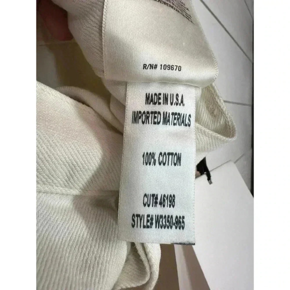 NWT Goldsign Sz 26 The Relaxed Jean High Rise Straight Leg Button Fly in White - Picture 11 of 15